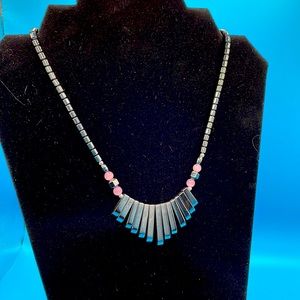 Hematite geometric necklace N110